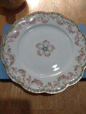 Vintage Haviland Limoges France Porcelain Floral Scalloped Dinner Plate